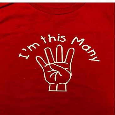4 Year Old Shirt 4th Birthday Tshirt I'm This Many Age Four tees White
