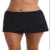 24th & Ocean Women's Standard Skirted Hipster Bikini Swimsuit Bottom, Black//Solid, Medium view 2