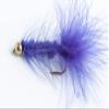 Blue Wing Olive Bead Head Wooly Bugger Streamer Fly (Purple, 8)