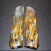 1911 Gun Grips Cast GHOST GREEN CHOLLA CACTUS Gov Full Size Factory Style Custom gun stock pistol handles scales view 1