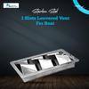 MARINE CITY 304 Grade Stainless Steel Mirror Polished Finish Rectangular Louvered Vent for Ventilation of Boats Marines Yachts (3 Slots) view 2