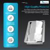 MARINE CITY 304 Grade Stainless Steel Mirror Polished Finish Rectangular Louvered Vent for Ventilation of Boats Marines Yachts (3 Slots) view 3