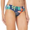 Hobie Womens Junior Hipster Bikini Swimsuit Bottom Swimwear, Navy // Hibiscus Jungle, Medium view 1