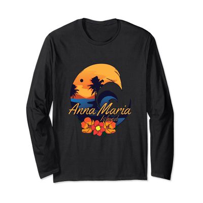 Long Sleeve Anna Maria Island Surf Shirt Travel Souvenir Gif