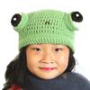 BIBITIME Knit Fog Hat Handmade Eye Beanie Adult or Kid Halloween Photograph Prop (Kids Frog, Head Circumference 19"-20") view 1