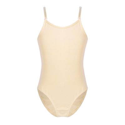 Alvivi Kids Girls Adjustable Straps Leotard Children Gymnastics Dance Sports Seamless Top Camisole Undergarment Nude 10-12
