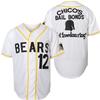 Bad News Bears #12 Tanner Boyle Movie 1976 Chico's Bail Bonds Baseball Jersey (Small, 12 White) view 1