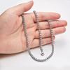 Estendly 4mm 16 To 38In Stainless Steel Rolo Chain Necklace Crude Round Square Chain Necklace for Men Women Jewelry view 4