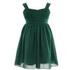 Agoky Kids Elegant Pleated Chiffon Flower Girls Wedding Bridesmaid Prom Pageant Dress Green 8 view 2