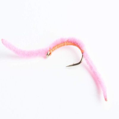 Blue Wing Olive San Juan Worm Wet Fly, 6-Pack (Pink, 18)