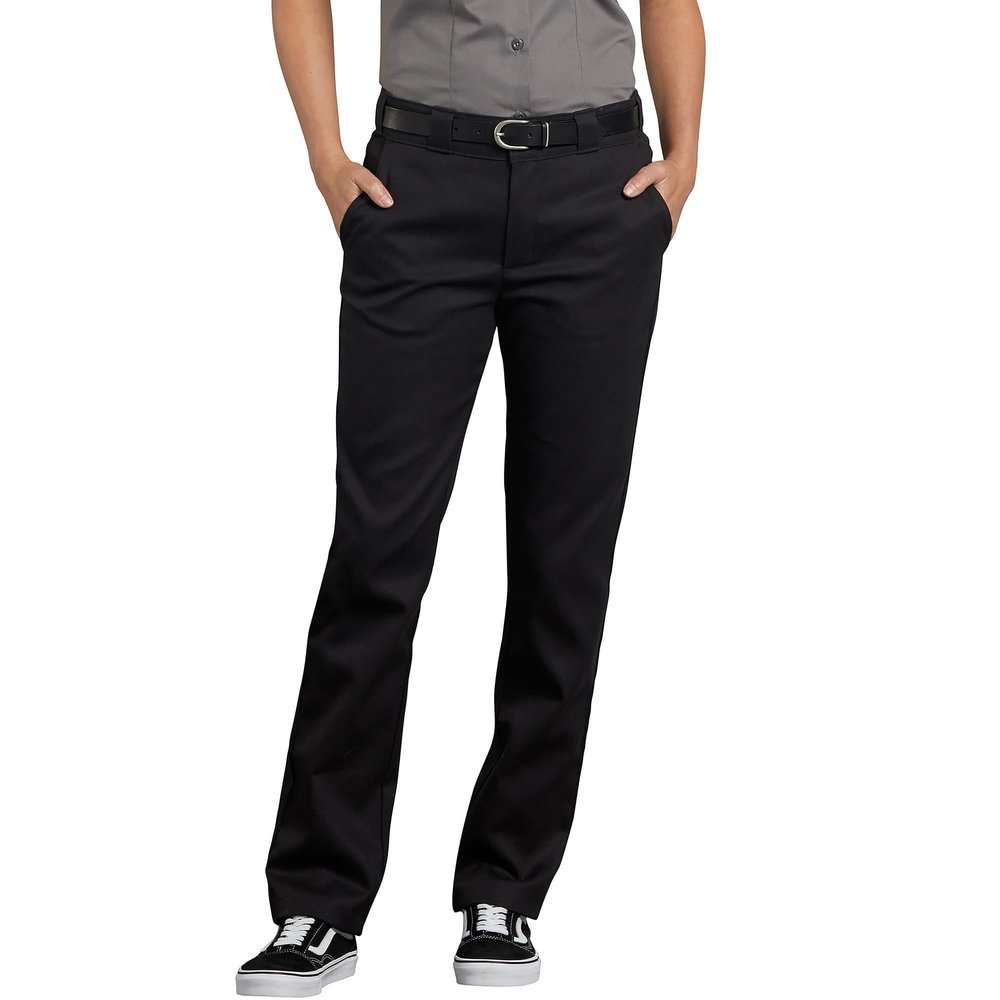 Dickies Women's Flex Slim Fit Work Pants Pants, -black, 16