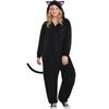 Black Cat Zipster For Adult (Plus Size) - 1 Pack - Sleek, Comfortable & Spooky - Premium Polyester Onesie Costume - Stand Out With Unique Design & Quality - Perfect For Halloween & Themed Parties view 1