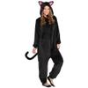 Black Cat Zipster For Adult (Plus Size) - 1 Pack - Sleek, Comfortable & Spooky - Premium Polyester Onesie Costume - Stand Out With Unique Design & Quality - Perfect For Halloween & Themed Parties view 2