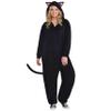 Black Cat Zipster For Adult (Plus Size) - 1 Pack - Sleek, Comfortable & Spooky - Premium Polyester Onesie Costume - Stand Out With Unique Design & Quality - Perfect For Halloween & Themed Parties view 3