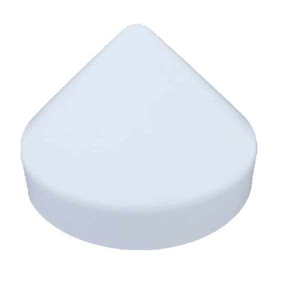 Cone Style Pylon Cap for Marine Dock (White, 6 inch)