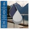 Cone Style Pylon Cap for Marine Dock (White, 6 inch) view 3