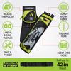 Legend XT320 Archery Quivers - Right Handed Nylon Hip Quivers with 3 Arrow Tube Cases for Target Shooting - Adjustable Waist Belt, T-Slot, Compartments for Accessories, Tools, Release Tab - Green view 2