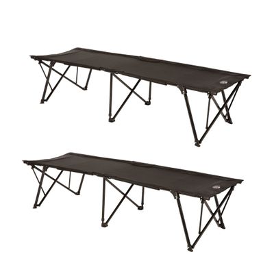 Kamp-Rite Standard Kwik Cot Folding Portable Indoor and Outdoor Sleeping Bed, for Guest Bed, Emergencies, and Lounging (2 Pack)