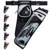 Legend XT320 Archery Quivers - Right Handed Nylon Hip Quivers with 3 Arrow Tube Cases for Target Shooting - Adjustable Waist Belt, T-Slot, Compartments for Accessories, Tools, Release Tab - Grey view 1