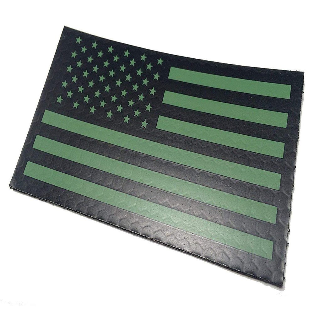 Forward OD Green Us IR Infrared Reflective USA Flag Military Morale Uniform (Hook/Loop) Patch