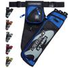 Legend XT320 Archery Quivers - Right Handed Nylon Hip Quivers with 3 Arrow Tube Cases for Target Shooting - Adjustable Waist Belt, T-Slot, Compartments for Accessories, Tools, Release Tab - Blue view 1