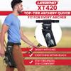 Legend XT420 Arrow Quiver - Quiver Arrow Holder, Archery Quiver with 3 Arrow Tube, Durable Nylon Hip Quivers with Multiple Pockets for Archery Accessories, Score Card & Tools - Right Handed, Black view 2