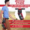 Legend XT420 Arrow Quiver - Quiver Arrow Holder, Archery Quiver with 3 Arrow Tube, Durable Nylon Hip Quivers with Multiple Pockets for Archery Accessories, Score Card & Tools - Right-Handed, Red view 2