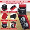 Legend XT420 Arrow Quiver - Quiver Arrow Holder, Archery Quiver with 3 Arrow Tube, Durable Nylon Hip Quivers with Multiple Pockets for Archery Accessories, Score Card & Tools - Right-Handed, Red view 4