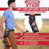 LEGEND XT420 Arrow Quiver - Quiver Arrow Holder, Archery Quiver with 3 Arrow Tube, Durable Nylon Hip Quivers with Multiple Pockets for Archery Accessories, Score Card & Tools - Right Handed, Orange view 2