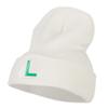 e4Hats.com Fire Luigi Embroidered Long Beanie - White Lime OSFM