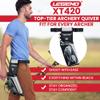 Legend XT420 Arrow Quiver - Quiver Arrow Holder, Archery Quiver with 3 Arrow Tube, Durable Nylon Hip Quivers with Multiple Pockets for Archery Accessories, Score Card & Tools - Right Handed, Grey view 2