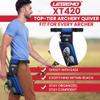 LEGEND XT420 Arrow Quiver - Quiver Arrow Holder, Archery Quiver with 3 Arrow Tube, Durable Nylon Hip Quivers with Multiple Pockets for Archery Accessories, Score Card & Tools - Right Handed, Blue view 2