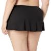 24th & Ocean Women's Plus Size Skirted Hipster Bikini Swimsuit Bottom, Black//Solid, 20W view 2