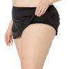 24th & Ocean Women's Plus Size Skirted Hipster Bikini Swimsuit Bottom, Black//Solid, 20W view 3