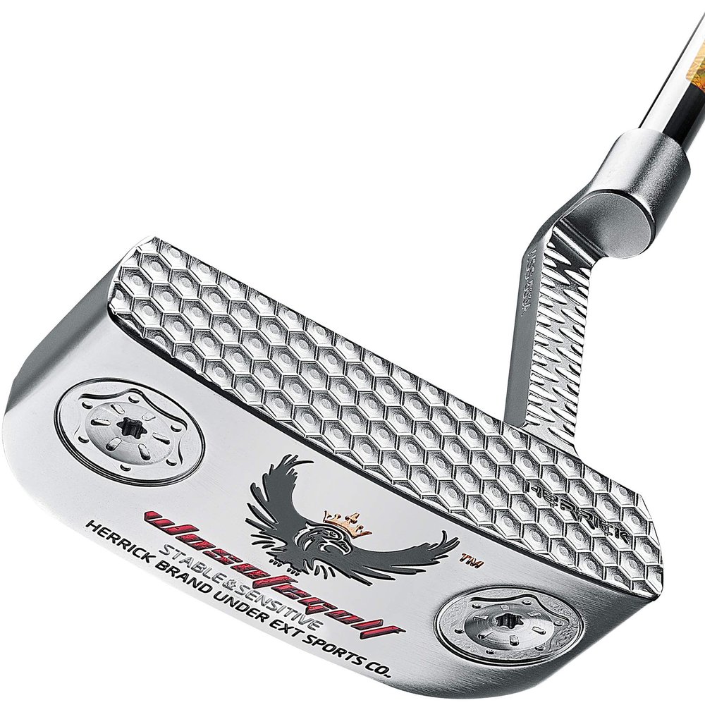 Golf Putter Men's Right Hand Club with Black Red Head Covers Grips CNC Steel Mallet Professional