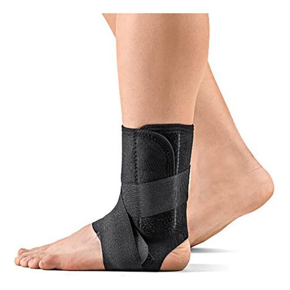 HIDROLIGHT - Ankle Brace - Compression Ankle Support for Sprained Ankle - Foot Brace Stabilizer for Women & Men, Adjustable Braces for Plantar Fasciitis Relief, Injury Recovery - Black, Large