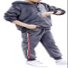 Monvecle Toddler to Big Boys' 2 Piece Long Sleeve Soft Velour Hoodie Tracksuit Top + Sweatpant Jogger Sets Charcoal 10-11 view 2