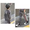 Monvecle Toddler to Big Boys' 2 Piece Long Sleeve Soft Velour Hoodie Tracksuit Top + Sweatpant Jogger Sets Charcoal 10-11 view 4