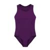 ACSUSS Kids Girls Team Basic Cotton Ballet Leotards Dance Dress Sleeveless Athletic Gymnastics Tank Top Leotard Dark Purple 3-4 view 4
