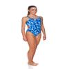 ARENA Women's Shattered Glass Challenge Back MaxLife One Piece Athletic Training Swimsuit, Royal, 24 view 2