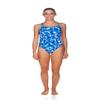 ARENA Women's Shattered Glass Challenge Back MaxLife One Piece Athletic Training Swimsuit, Royal, 24 view 4