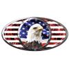 Eagle Oval Chrome RV Vinyl Decal - 28in x 56in view 1
