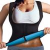 DoLoveY Women Neoprene Sauna Vest Waist Trainer Hot Sweat Slim Corset Body Shaper with Zipper Workout Tank Top view 1