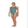 ARENA Women's Water Challenge Back MaxLife One Piece Athletic Training Swimsuit, Green, 22 view 1