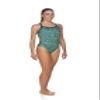 ARENA Women's Water Challenge Back MaxLife One Piece Athletic Training Swimsuit, Green, 22 view 2