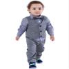 Abolai Baby Boys' 3 Piece Vest Set with Shirt,Vest and Pant (6-12 Months, Grey) view 1