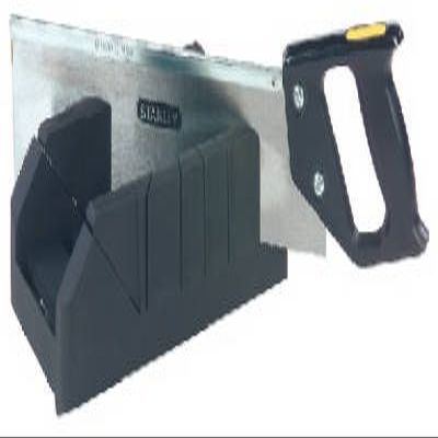 MITER BOX W/SAW 14" BLK