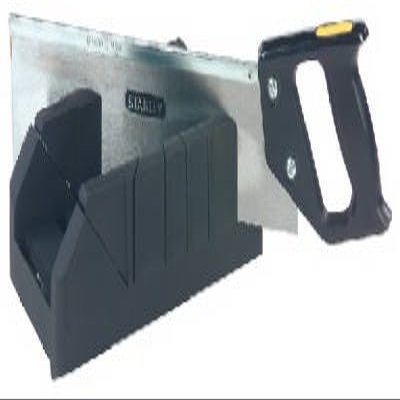 MITER BOX W/SAW 14" BLK
