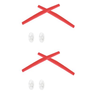 2 Pair Red Replacement Earsocks & Nosepieces Kits for Oakley Whisker
