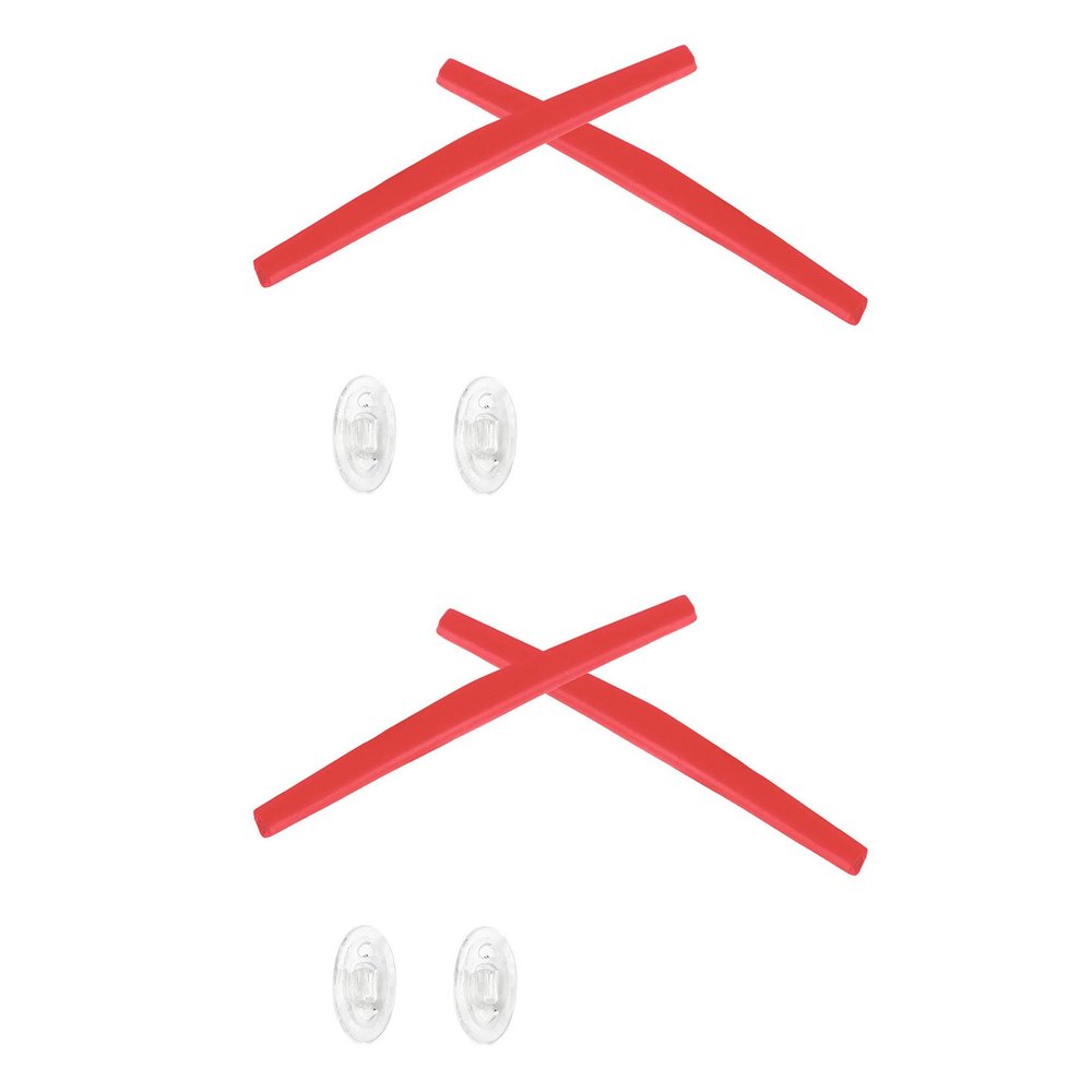 2 Pair Red Replacement Earsocks & Nosepieces Kits for Oakley Whisker
